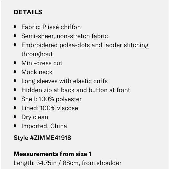 Zimmermann Espionage Plisse Mini Dress - Picture 7 of 7